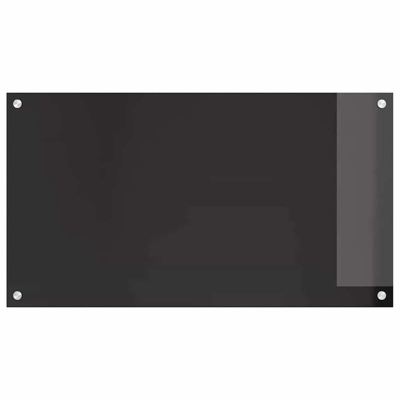 vidaXL Konyhai splashback Fekete 90 x 50 x 0.8 cm edzett üveg
