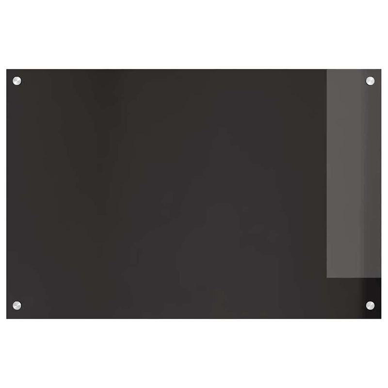vidaXL Konyhai splashback Fekete 90 x 60 x 0.8 cm edzett üveg
