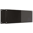 vidaXL Konyhai hátfal 2 pcs Fekete 100 x 40 cm edzett üveg
