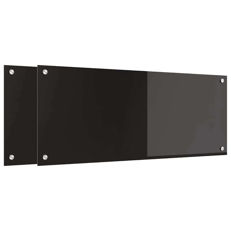 vidaXL Konyhai splashback Fekete 100 x 40 x 0.8 cm edzett üveg