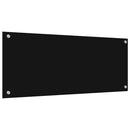 vidaXL Konyhai splashback 2 pcs Fekete 100 x 40 cm edzett üveg