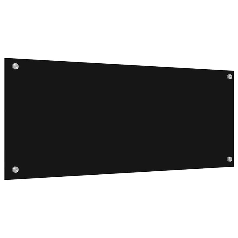 vidaXL Konyhai splashback Fekete 100 x 40 x 0.8 cm edzett üveg