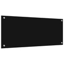 vidaXL Konyhai hátfal 2 pcs Fekete 100 x 40 cm edzett üveg
