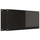 vidaXL Konyhai hátfal 2 pcs Fekete 100 x 50 cm edzett üveg