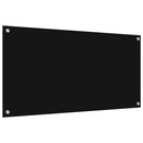vidaXL Konyhai splashback 2 pcs Fekete 100 x 50 cm edzett üveg