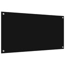 vidaXL Konyhai hátfal 2 pcs Fekete 100 x 50 cm edzett üveg