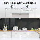 vidaXL Konyhai hátfal 2 pcs Fekete 100 x 60 cm edzett üveg