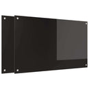 vidaXL Konyhai hátfal 2 pcs Fekete 100 x 60 cm edzett üveg