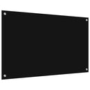 vidaXL Konyhai splashback 2 pcs Fekete 100 x 60 cm edzett üveg
