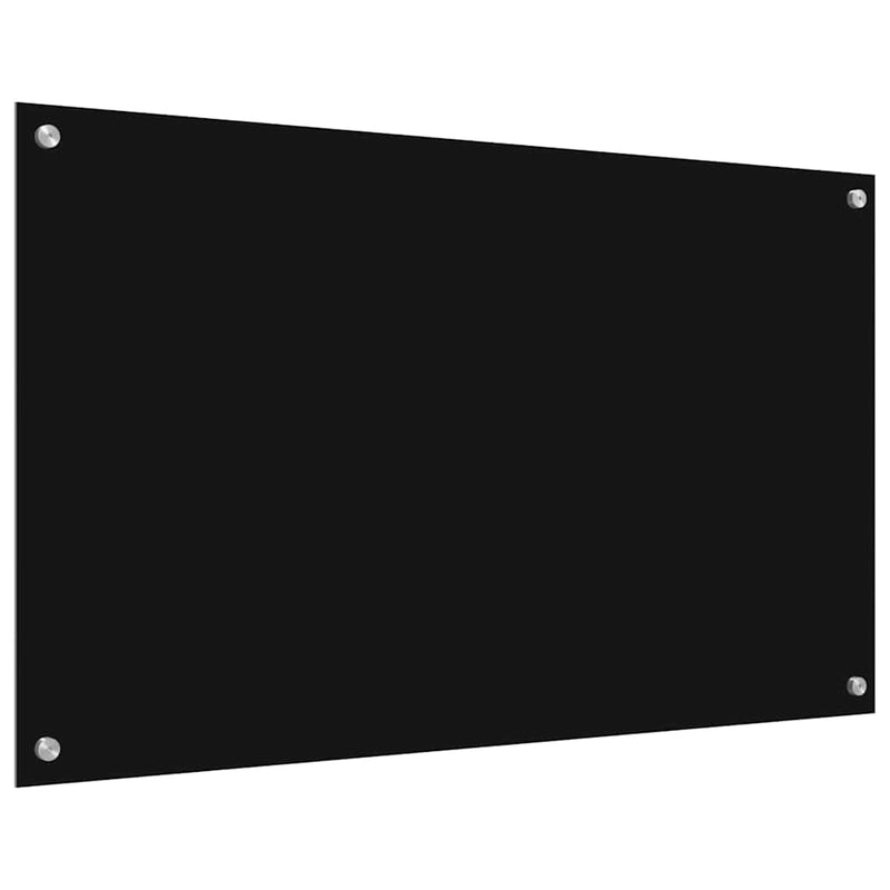 vidaXL Konyhai splashback Fekete 100 x 60 x 0.8 cm edzett üveg