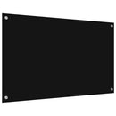 vidaXL Konyhai hátfal 2 pcs Fekete 100 x 60 cm edzett üveg
