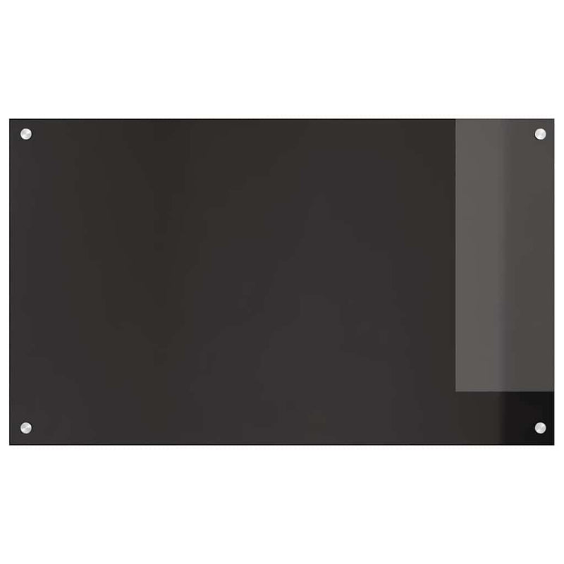 vidaXL Konyhai splashback Fekete 100 x 60 x 0.8 cm edzett üveg