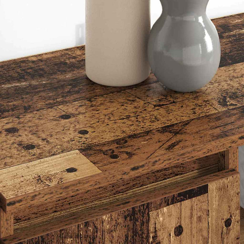 vidaXL Oldalszekrények 2 pcs Öreg fa 60 x 35 x 70 cm Faanyag