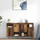 vidaXL Oldalszekrények 2 pcs Öreg fa 60 x 35 x 70 cm Faanyag