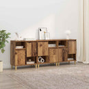 vidaXL Oldalszekrények 3 pcs Öreg fa 60 x 35 x 70 cm Faanyag
