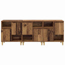 vidaXL Oldalszekrények 3 pcs Öreg fa 60 x 35 x 70 cm Faanyag