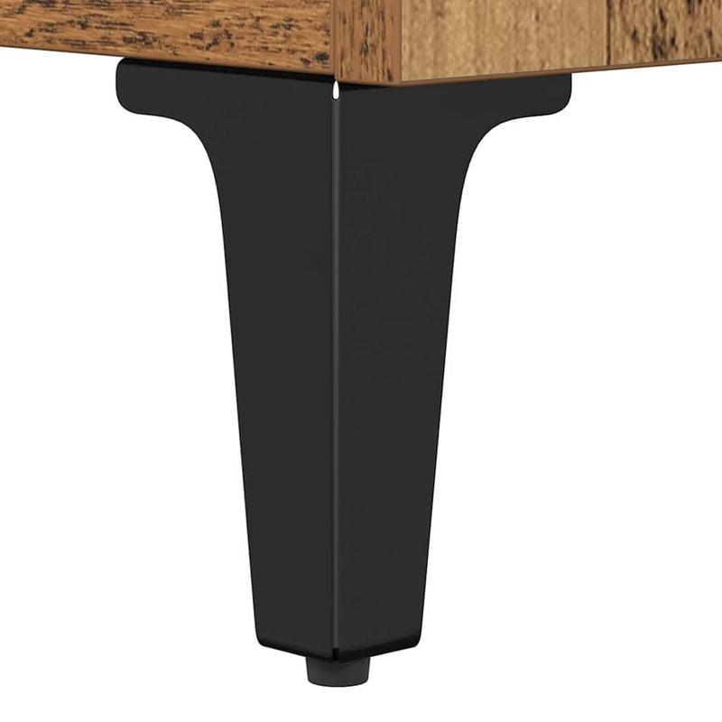 vidaXL Oldalszekrények 2 pcs Öreg fa 60 x 35 x 70 cm Faanyag