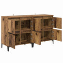vidaXL Oldalszekrények 2 pcs Öreg fa 60 x 35 x 70 cm Faanyag