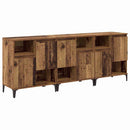 vidaXL Oldalszekrények 3 pcs Öreg fa 60 x 35 x 70 cm Faanyag