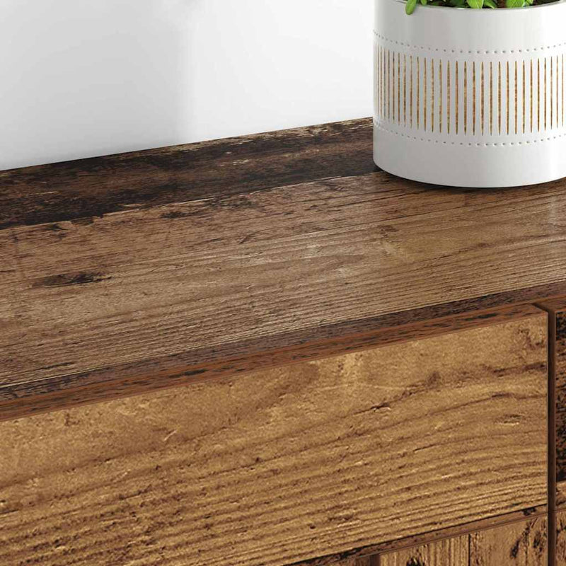 vidaXL Fali Szekrények 2 pcs Öreg fa 69,5 x 34 x 90 cm Faanyag