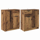 vidaXL Oldalszekrények fiókkal 2 pcs Öreg fa 60 x 30 x 70 cm Faanyag