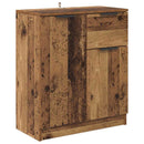 vidaXL Oldalszekrények fiókkal 2 pcs Öreg fa 60 x 30 x 70 cm Faanyag
