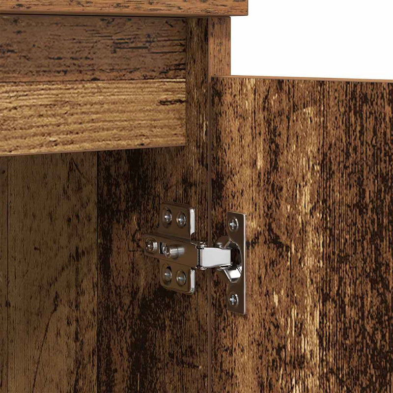 vidaXL Oldalszekrények 2 pcs Öreg fa 60 x 35 x 70 cm Faanyag