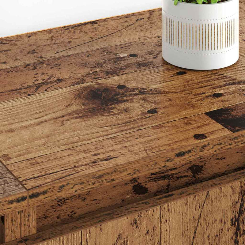 vidaXL Oldalszekrények 2 pcs Öreg fa 60 x 35 x 70 cm Faanyag