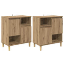 vidaXL Oldalszekrények 2 pcs Artisan tölgy 60 x 35 x 70 cm Faanyag