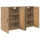vidaXL Fali szekrény 2 db Artisan tölgy 69,5 x 34 x 90 cm Szerelt Fa