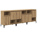 vidaXL Oldalszekrények 3 pcs Artisan tölgy 60 x 35 x 70 cm Faanyag