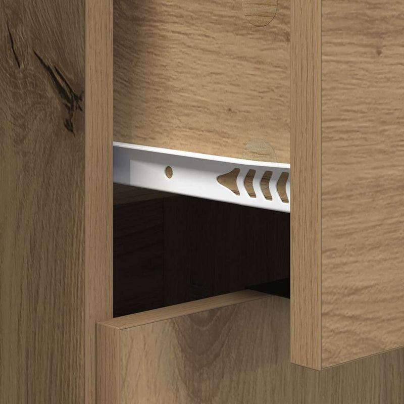 vidaXL Oldalszekrények 2 pcs Artisan tölgy 60 x 30 x 70 cm Faanyag