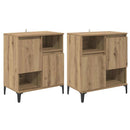 vidaXL Oldalszekrények 2 pcs Artisan tölgy 60 x 35 x 70 cm Faanyag