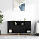 vidaXL Oldalszekrények 2 pcs Fekete tölgy 60 x 35 x 70 cm Faanyag