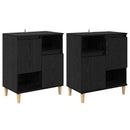 vidaXL Oldalszekrények 2 pcs Fekete tölgy 60 x 35 x 70 cm Faanyag