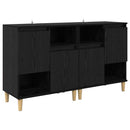 vidaXL Oldalszekrények 2 pcs Fekete tölgy 60 x 35 x 70 cm Faanyag