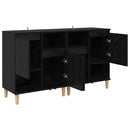vidaXL Oldalszekrények 2 pcs Fekete tölgy 60 x 35 x 70 cm Faanyag