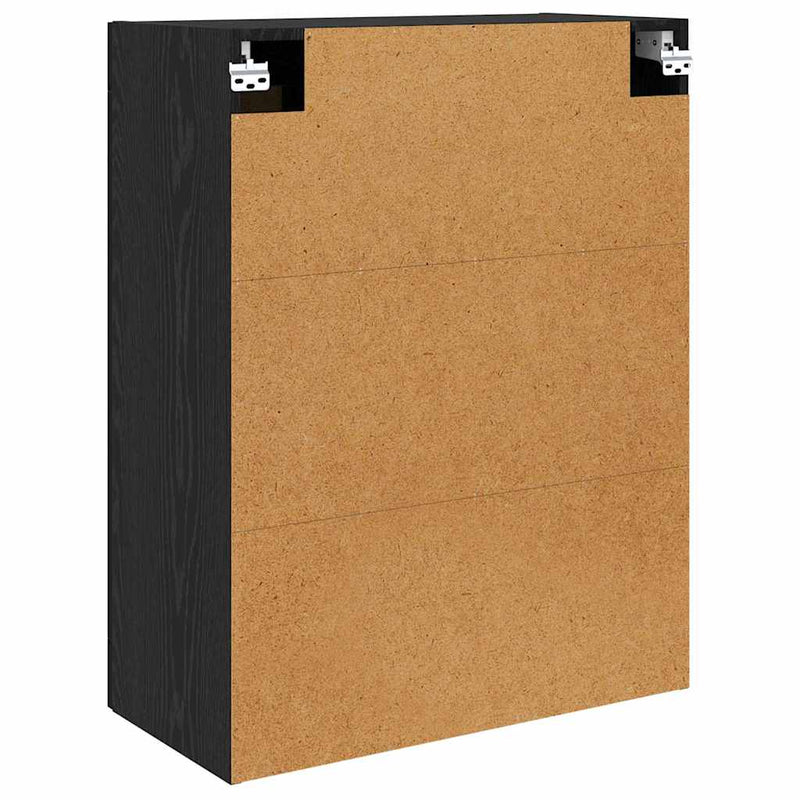 vidaXL Fali Szekrények 2 pcs Fekete tölgy 69,5 x 34 x 90 cm Faanyag