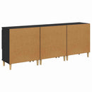 vidaXL Oldalszekrények 3 pcs Fekete tölgy 60 x 35 x 70 cm Faanyag