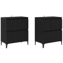 vidaXL Oldalszekrények 2 pcs Fekete tölgy 60 x 35 x 70 cm Faanyag