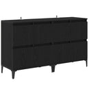 vidaXL Oldalszekrények 2 pcs Fekete tölgy 60 x 35 x 70 cm Faanyag