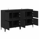 vidaXL Oldalszekrények 2 pcs Fekete tölgy 60 x 35 x 70 cm Faanyag