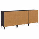 vidaXL Oldalszekrények 3 pcs Fekete tölgy 60 x 35 x 70 cm Faanyag