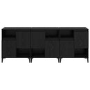 vidaXL Oldalszekrények 3 pcs Fekete tölgy 60 x 35 x 70 cm Faanyag