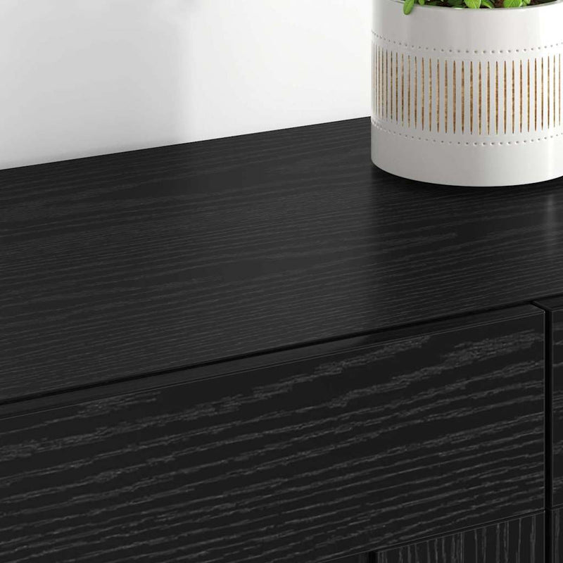 vidaXL Fali Szekrények 2 pcs Fekete tölgy 69,5 x 34 x 90 cm Faanyag