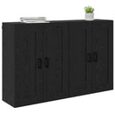 vidaXL Fali szekrény 2 db Fekete tölgy 69,5 x 34 x 90 cm Szerelt Fa