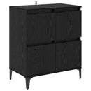 vidaXL Oldalszekrények 3 pcs Fekete tölgy 60 x 35 x 70 cm Faanyag