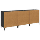 vidaXL Oldalszekrények 3 pcs Fekete tölgy 60 x 35 x 70 cm Faanyag