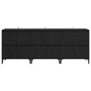 vidaXL Oldalszekrények 3 pcs Fekete tölgy 60 x 35 x 70 cm Faanyag