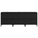 vidaXL Oldalszekrények 3 pcs Fekete tölgy 60 x 35 x 70 cm Faanyag